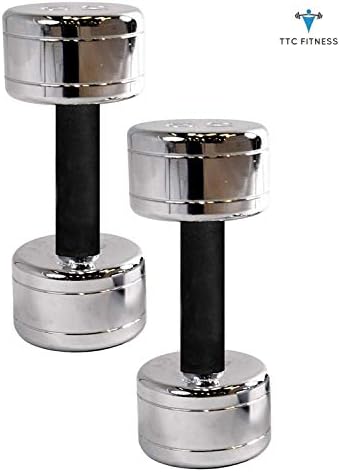 TTC FITNESS FIXED STEEL DUMBELLS (pack of 2) (1 TO 25 KG PAIR)