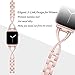 Aokon Bling Bands for Women Apple Watch Band 38mm Stainless Steel Metal Replacement Wristband Fashion Strap for Apple Watch Nike+, Series 3, Series 2, Series 1, Sport, Edition, Rose Gold