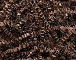 Teschco 1 LB Crinkle Cut Paper - High Quality Shred Filler Perfect for Gift Wrapping & Basket Filling. (Espresso Brown)