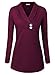 BAISHENGGT Women's Casual Shawl Collar Button Tunic Top