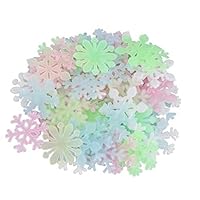 Eaarliyam 3D Luminous Snowflake Glittery Snowflake Wall Stickers Decals Window Clings Glow in The Dark for Kids Baby Room Wall Decor Multicolor 1set