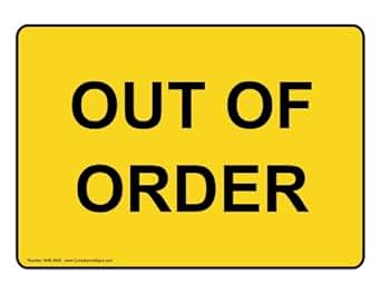 ComplianceSigns Plastic Restroom Closed / Out of Order Sign, 10 x 7 in