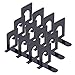 Black Bookend Supports, Metal Nonskid Heavy Duty Bookends (6Pair/12 Piece), Standard Size 5.7 x 5 x 6.7 inches, Great for Bookshelf Office School Library