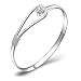 CY-TRENDY Womens Fashion 925 Sterling Silver Bracelet Bangle Fashion Cuff Bangle Chain Bracelets
