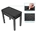 Neewer Piano Bench Stool Keyboard Bench - Padded Cushion Deluxe Comfort with Music Storage, Iron-Made Legs for Piano, Keyboard, Vanity Table, Music Books/Sheet, etc, 20.8x11.8x19 inches (Black)