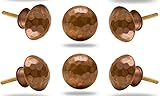 Set of 6 Beaten Copper Max Cabinet Drawer Knobs Cupboard Dresser Pull by Trinca-Ferro