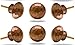 Set of 6 Beaten Copper Max Knob Kitchen Cabinet Cupboard Door Knobs Dressser Wardrobe and Drawer Pull By Trinca-Ferro