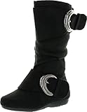 Link Girls Two Buckle Side Zipper Faux Suede Boots (Toddler/Little Kid/Big Kid)
