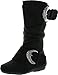 Link Girls Two Buckle Side Zipper Faux Suede Boots (Toddler/Little Kid/Big Kid)