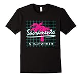 Mens Sacramento California T Shirt Vintage CA Souvenir Medium Black