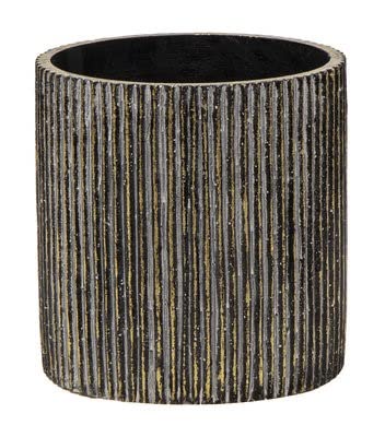 Ceramic Flower Pot, Gold, 16.5x16cm