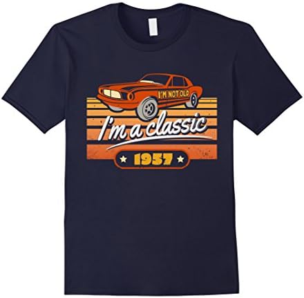 Mens I'm not old I'm a classic 1957 60th Birthday Vintage T-shirt Large Navy