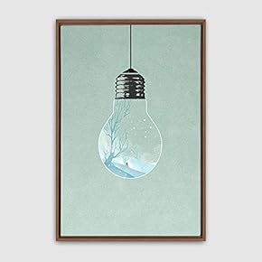 signwin Framed Canvas Wall Art Bottle and Bulb...