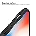iPhone X Case,Sahiyeah Soft Liquid Silicone Protective Cover Smooth Shockproof DropProof Shell for Apple X /10 5.8 inch 2017 for Man Woman Girl Boy,Black