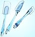 Silicone Spatula Set, ELV 3-piece Blue Scraper Set Silicone Spatulas Heat Resistant, Non-Stick, Crystal-like Plastic Handles with Different Shapes Mixing Spatula For Icing, Basting, Scraping