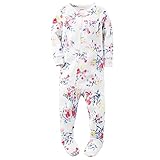 Carters Baby Girls 1-Piece Snug Fit Cotton PJs Floral White