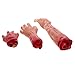 Halloween Haunters 5 Piece Fake Bloody Severed Human Body Parts Latex Prop Decoration - Scary Realistic Broken Exposed Bone Hands, Fingers, Arms, Legs & Feet - Zombie Haunted House Graveyard Cemetery