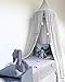 Bed Canopy, Dyna-Living Dome Tent Room Decorate W/Assembly Tools for Boys Girls Reading Playing Indoor Game House, Height-90 inch (Grey)