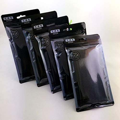 Hacloser Disposable Black Face Mask for Dust, Non-Woven Mouth Mask 3 Layer Smoke Protection Medical Surgical (20Pcs)