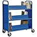 Sandusky Lee SV336-06 Double Sided Sloped Shelf Welded Book Truck, 19