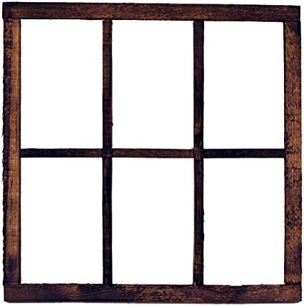 Direct 6 Panel Rustic Wood Window Frame 22" x 22" x .75"