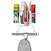 Evelots Ironing Board Holder-Over Door/No Tool or Wall Mount-Iron/Bottle Baskets