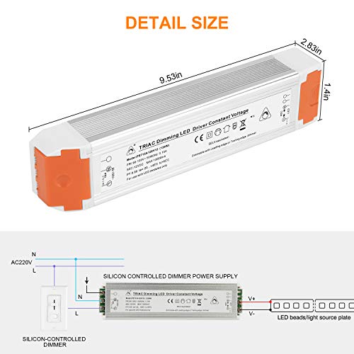 Led dimmable driver 12V 120W quiet operation universal regulated 12V DC