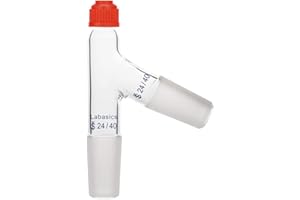 Labasics 3 Way Distilling Thermometer Adapter with 24/40 Joints and Screw Cap for Distillation Apparatus