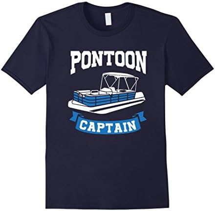 Mens Pontoon Captain Shirt Pleasure Boat Family Tri Toons Tshirt XL Navy