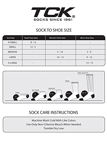 TCK Prosport Performance Tube Socks (White, Medium)