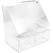 Sorbus® Acrylic Cosmetics Makeup Organizer Storage Case Holder Display with Slanted Front Open Lid-Cosmetic Storage for Makeup, Brushes, Perfumes, Skincare (Style 2 - Slanted Lid with 4 Drawers)