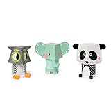 Manhattan Toy Mix & Match Owl, Elephant & Panda Magnetic Wooden Stacking Block Toy Set Baby Toy