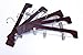 JS HANGER Pants Hangers 10 Pack High Grade Wooden Skirt Hangers with Clips Space Saving Jean Hangers, Extra Smooth Walnut Finish