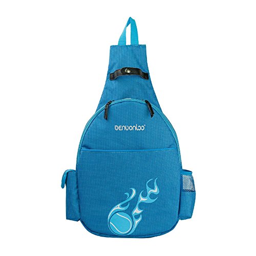 Bronze times(tm) tennis racquet backpack-blue