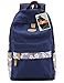 Leaper Canvas Backpack Bag Travel Daypack Handbag Navy Blue