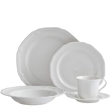 Mikasa 5224779 Antique White 40-Piece Dinnerware Set, Service for 8