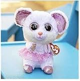 TY Beanie Boo Nina Mouse 15 cm Plush with Glitter Pink Tutu - Soft Toy view 3