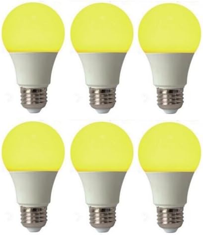 Best to Buy (4 PACK) Bug Light Yellow LED A19 7Watt=70W Medium Base 85-265 Volt UL Listed LED Light Bulb, last 25,000 Hours
