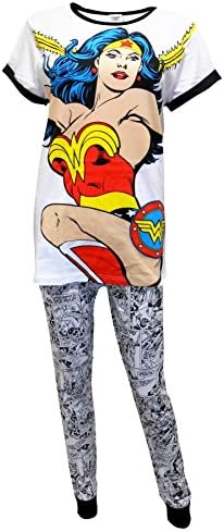 Ladies Character Pyjamas Choose from Super Woman Tinkerbell Eeyore Marvel Heroes Minnie Mouse (14-16 (UK Size 16-18), Wonder Woman)