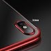 Cafele soft TPU case for iPhone X cases ultra thin transparent plating shining case for iPhone X Mixed silicon cover (Red)