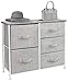 Sorbus Dresser with 5 Drawers - Chest Organizer Unit with Steel Frame Wood Top & Handle Easy Pull Fabric Bins for Clothes - Storage Furniture for Bedroom, Hallway, Living Room, Nursery & Closet