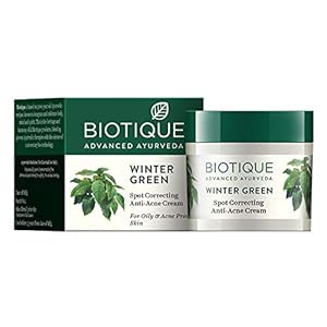 Biotique Bio Winter Green Spot Correcting Anti Acne Cream, 15g