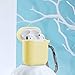 GEAK for AirPods Case (Front LED Visible), Shockproof Soft Silicone Protective Case Compatible with Apple AirPods 2 & 1, Milk Yellow