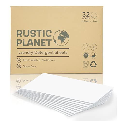 RUSTIC Laundry Soap Strips, Scent Free Laundry Detergent Sheets