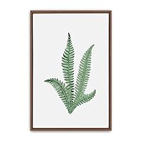 Framed Canvas Wall Art Green Leaves Canvas Prints Home Artwork Decoration for Living Room,Bedroom - 16x24 inches