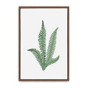 signwin Framed Canvas Wall Art Green Leaves Canvas...