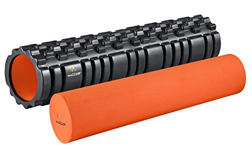 Wacces High Density Muscle Massage Foam Roller 24" Black with EVA