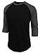 NE PEOPLE 3/4 Sleeve Baseball Tshirt Raglan Jersey Shirt