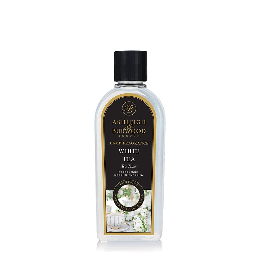 Ashleigh & Burwood - Lamp Fragrance Refill - White Tea Scent 1000ml - 40 Hours Burn Time - For The Home & Bathroom - Purify & Cleanse Air - Green Tea With Floral Jasmine