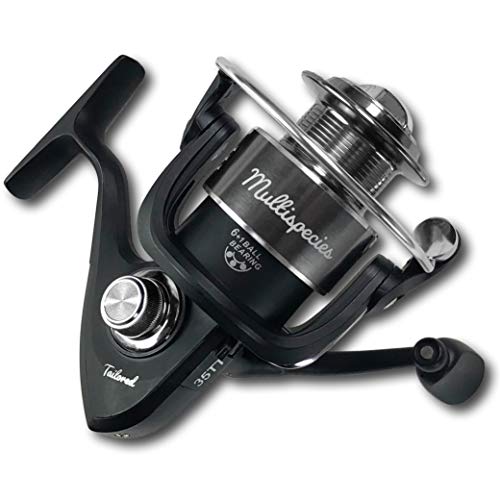 Tailored Tackle Universal Multispecies Rod and Reel Combo Fishing Pole | Freshwater & Inshore Saltwater | Poles 6 Ft 6 in Rods Medium Fast Action | Spinning Reels 7BB | Combos L & R Handed